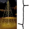 A decorative LED light tree at night and a close-up of the light string. Náhled obrázku produktu