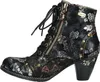 Laura Vita Damen Stiefelette Leder Blumenmuster und Produktbild-Vorschau 8