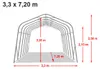 TOOLPORT Abri foin robuste 3,3x7,2 m étanche bâche PVC Voir les images du produit 3