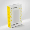 A white product box with yellow accents and a clear window showing the power bank inside. Náhled obrázku produktu