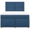 Boxspringbett mit Matratze Blau 140x190 cm Stoff Produktbild-Vorschau 6