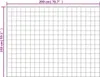 A grid pattern representing a blanket with dimensions indicated. Náhľad obrázku produktu