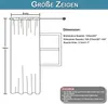 Diagram showing curtain dimensions and measurements. Produktbild-Vorschau