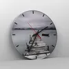 Wanduhr - Rund - Glasuhr - Brücke See - 40x40cm - Produktbild-Vorschau 4