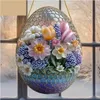 GKA XL Sonnenfänger Osterei mit Narzissen und Tulpen 20 cm Produktbild-Vorschau 2