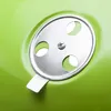 A close-up view of a vent on a green grill. Voir les images du produit
