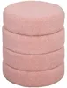 HOMCOM Pouf, poggiapiedi, pouf rotondo imbottito, Anteprima dell’immagine prodotto 1