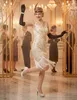 20's Charleston Kleid Deluxe Weiß S-M Produktbild-Vorschau 5