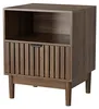 Table de chevet moderne aspect noyer de style Mid-Century, Voir les images du produit 7