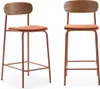 CALICOSY - Lot de 2 tabourets en tissu avec pieds en métal Voir les images du produit 1