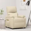 masážne kreslo vidaXL Cream Fabric Náhľad obrázku produktu 2