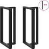 Möbel Bartischbeine T-Form 2 Stk. Schwarz 60x35x(110-111) Produktbild-Vorschau 3