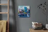 Coloray Uhr auf Leinwand 30x30 cm Wand Uhr Dekoration Produktbild-Vorschau 4
