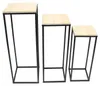 3x Beistelltisch "Modern" aus Holz & Metall, Satztische, Produktbild-Vorschau 2