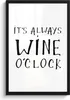 MuchoWow® MuchoWow® Gerahmtes Poster Zitat Wein "Es ist Produktbild-Vorschau 1