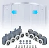 8 Stück Schiebetürrollen aus Edelstahl + ABS, 23 mm, Produktbild-Vorschau 1