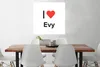 MuchoWow® Poster Ich liebe - Evy - Mädchen 75x75 cm - Wand Produktbild-Vorschau 2