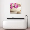 Leinwandbild rosa zen-orchideen im shabby-chic-stil 60x60 Produktbild-Vorschau 2