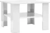 vidaXL Couchtisch Hochglanz-Weiß 60x60x42 cm Holzwerkstoff Produktbild-Vorschau 1