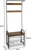 Věšák se sedátkem Loft 183x72x34 cm hnědý Dekorace do Náhled obrázku produktu 3