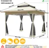 VOUNOT® Pavillon 3,6 x 3,6 m, tente de réception pop-up Voir les images du produit 5