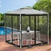 Venkovní síť proti komárům pro altán a balkon, 4dílná síť Náhled obrázku produktu 7
