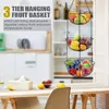 3-stöckiger hängender Obstkorb aus Eisen mit verstellbaren Produktbild-Vorschau 3