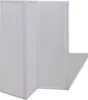 A three-panel folding shower screen is shown against a white background. Produktbild-Vorschau