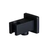 A black shower head holder is shown against a white background. Produktbild-Vorschau