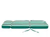 A striped cushion for a garden chair, laid out flat against a white background. Produktbild-Vorschau