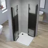 Duschkabine Eckeinstieg 100x100x187cm mit Doppel-Falttüren Produktbild-Vorschau 5