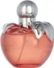 A pink apple-shaped perfume bottle with a silver cap and leaf-like accents. Anteprima dell’immagine prodotto
