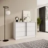 BEAUTYSOFA | Komoda MIRELA 120 cm, bílá, příborník se 2 Náhled obrázku produktu 1