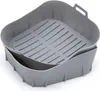 1.04 Silikon Airfryer Korb 20,5 x 20,5 cm - 2 Stück in grau Produktbild-Vorschau 3