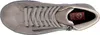 Top view of a gray Rieker women's lace-up bootie with a side zipper. Produktbild-Vorschau