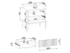 Technical drawing with dimensions and weight indications for a nightstand. Produktbild-Vorschau