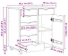 vidaXL Skriňa na kolieskach Čierna 63,5 x 39 x 65,5 cm Náhľad obrázku produktu 8