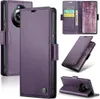 A collage of images showing a purple leather phone case for a Realme 11 Pro phone, with multiple views and angles. Produktbild-Vorschau