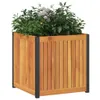 Pflanzkübel 45x45x44 cm Massivholz Akazie und Stahl Produktbild-Vorschau 3