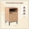 Tavolino notturno COSTWAY, comodino con porta in rattan e Anteprima dell’immagine prodotto 3