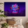 MuchoWow® - Leinwandbilder - Gaming - Neon - Spielen - Blau Produktbild-Vorschau 2