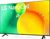 A television screen displaying a colorful abstract image with the LG NanoCell logo. Produktbild-Vorschau