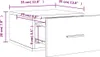 vidaXL Nástenné nočné stolíky 2 ks. Biele 35x35x20 cm Náhľad obrázku produktu 8
