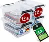 Aufbewahrungsbox mit Deckel 4er Set Kunststoffbox Stapelbox Produktbild-Vorschau 2