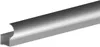 A silver aluminum profile for a cabinet door, shown diagonally against a white background. Produktbild-Vorschau