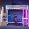 Merax  Detská poschodová posteľ 90 x 200 cm s písacím Náhľad obrázku produktu 4