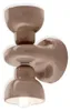 Vintage Decò Berimbau Ceramiczna lampa ścienna Mocha Brown Podgląd zdjęcia produktu 1