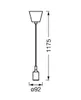 LEDVANCE Vintage 1906 luce a sospensione BELL E27, nero, Anteprima dell’immagine prodotto 3