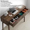 Schreibtisch Walnuss 100x35x80 cm Century Modern Produktbild-Vorschau 7