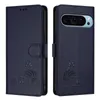 Leder Hülle für Google Pixel 9 Pro Süße Katze Flip Case Produktbild-Vorschau 2